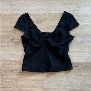 Elegant Black Women's Crop Top